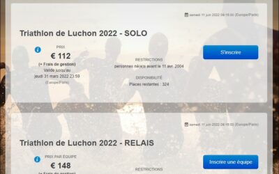 Ouverture des inscriptions