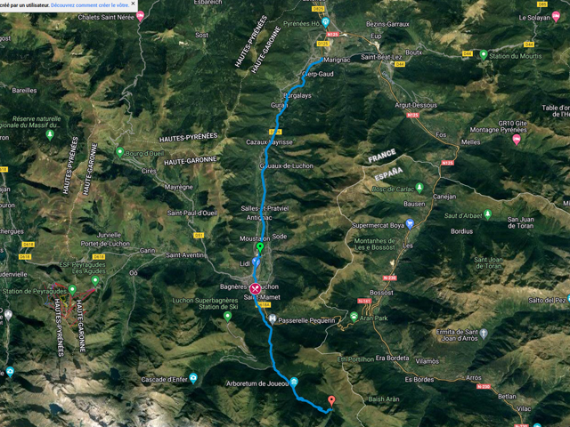 parcours vélo courte distance triathlon de luchon