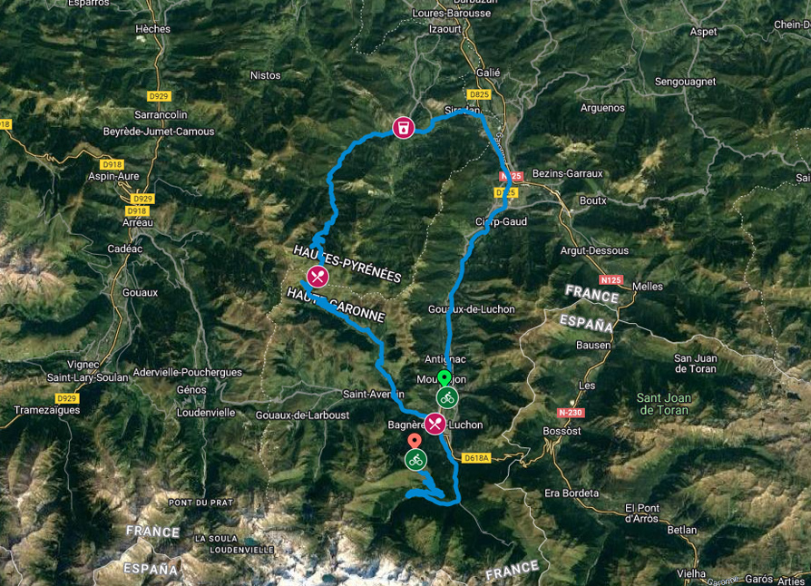 parcours vélo triathlon de luchon half 2024